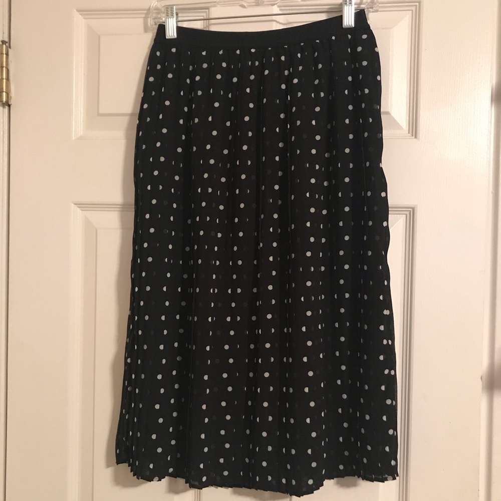 Polka dot midi skirt